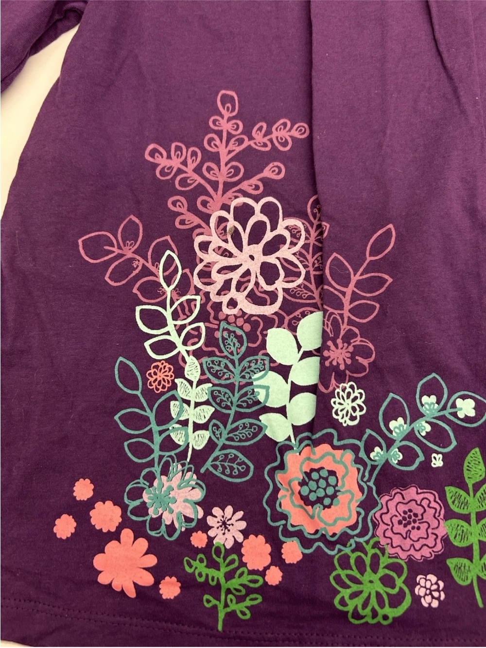 Crochet Sweater Bundle w Oshkosh Tops Girl 6 6X Purple Floral Spring School - Picture 6 of 13